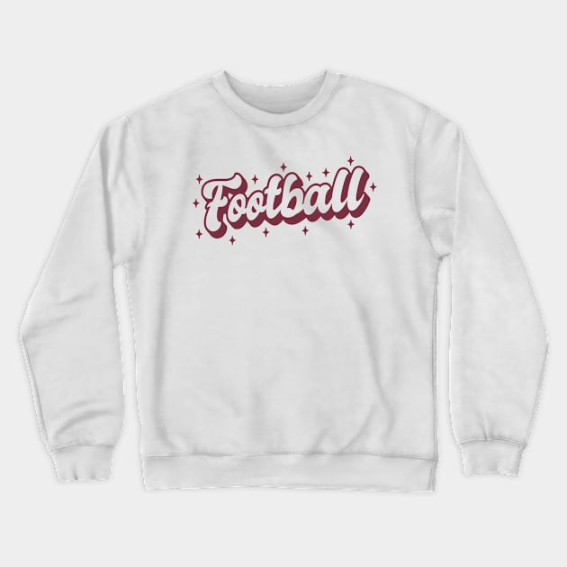 Sparkly American Football Lettering Crewneck Sweatshirt by RubyCollection